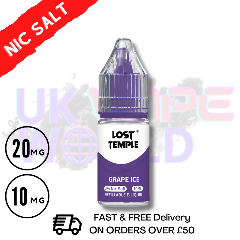 grape ice vape juice salt nic Lost Temple 'Grape ICE' 10ML Nic Salt Eliquid