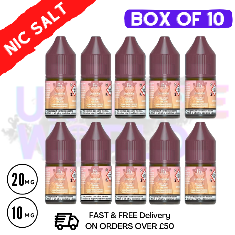 Lush Ice RandM Tornado 7000 Nic Salt BOX OF 10 Lush Ice RandM Tornado 7000 Nic Salt BOX OF 10