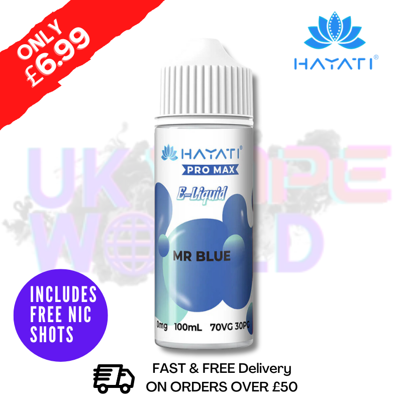 MR Blue Hayati Pro Max Shortfill Juice 100ML Eliquid MR Blue Hayati Pro Max Shortfill Juice 100ML Eliquid