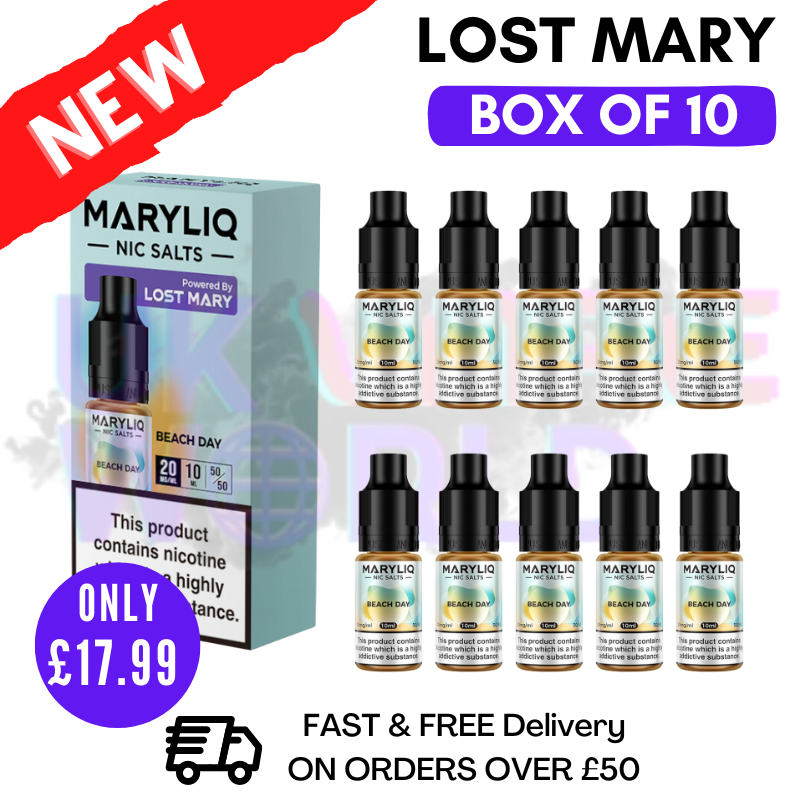 Beach Day MaryLiq Nic Salt BOX OF 10 - 17.99 Beach Day MaryLiq Nic Salt BOX OF 10 - 17.99