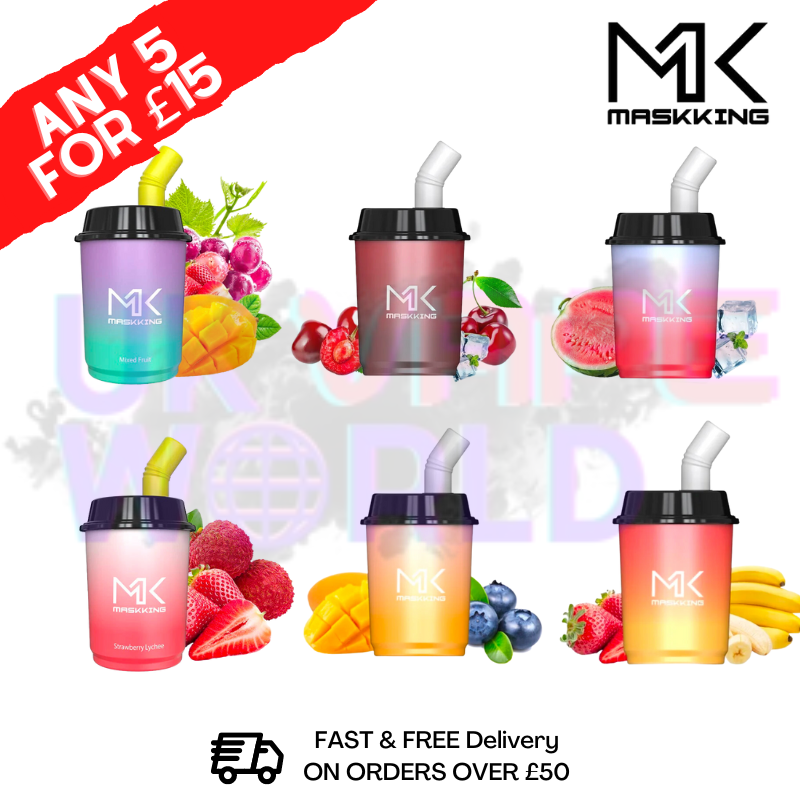 MK Bar 600 Puffs Disposable ANY 5 For 15
