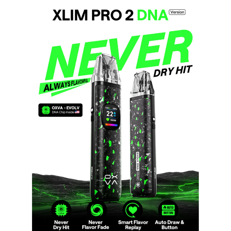 Frost Blue Oxva Xlim Pro 2 DNA Pod Kit + FREE NIC SALT