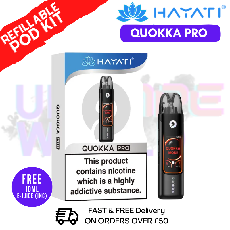 Onyx Grey Hayati Quokka Pro Pod Vape Kit + Free 10ml Liquid - ukvapeworld