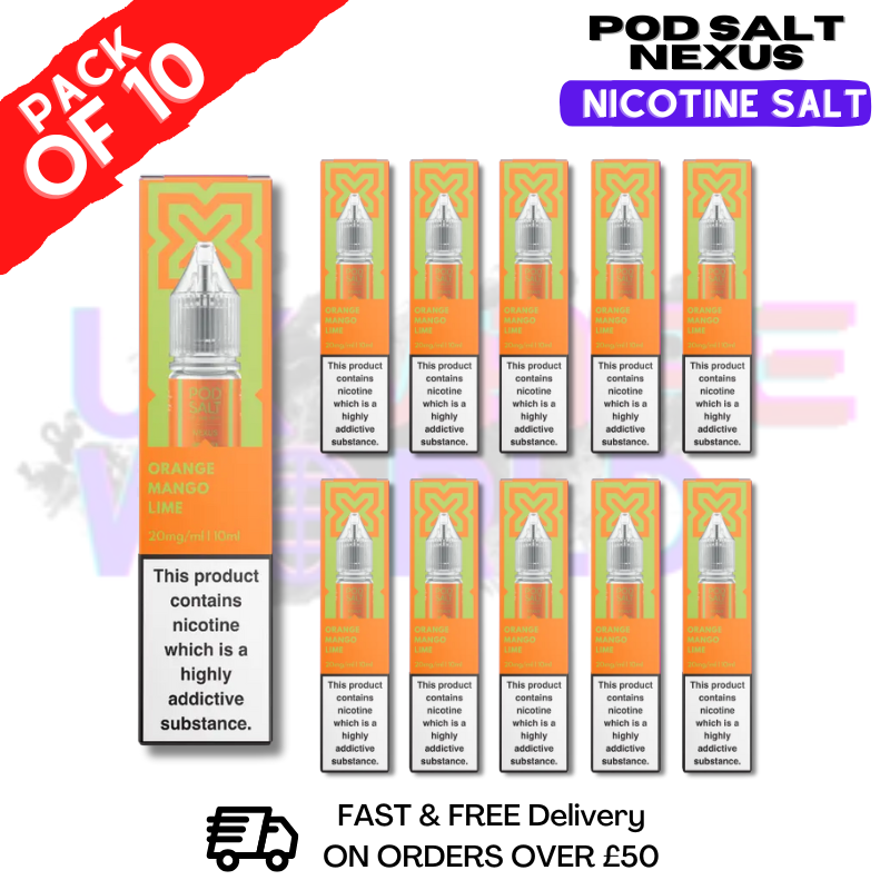 Shop Orange Mango Pod Salt Nexus Nic Salt Box Of 10 - UK Vape World
