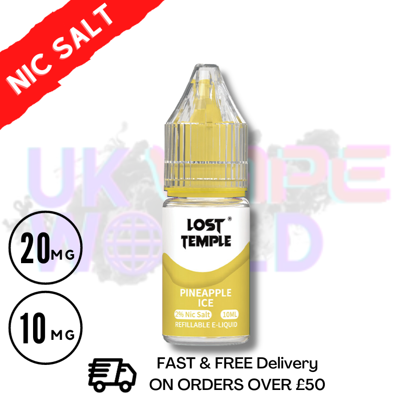 Lost Temple 'Pineapple ICE' 10ML Nic Salt Eliquid - 1 EACH Lost Temple 'Pineapple ICE' 10ML Nic Salt Eliquid - 1 EACH