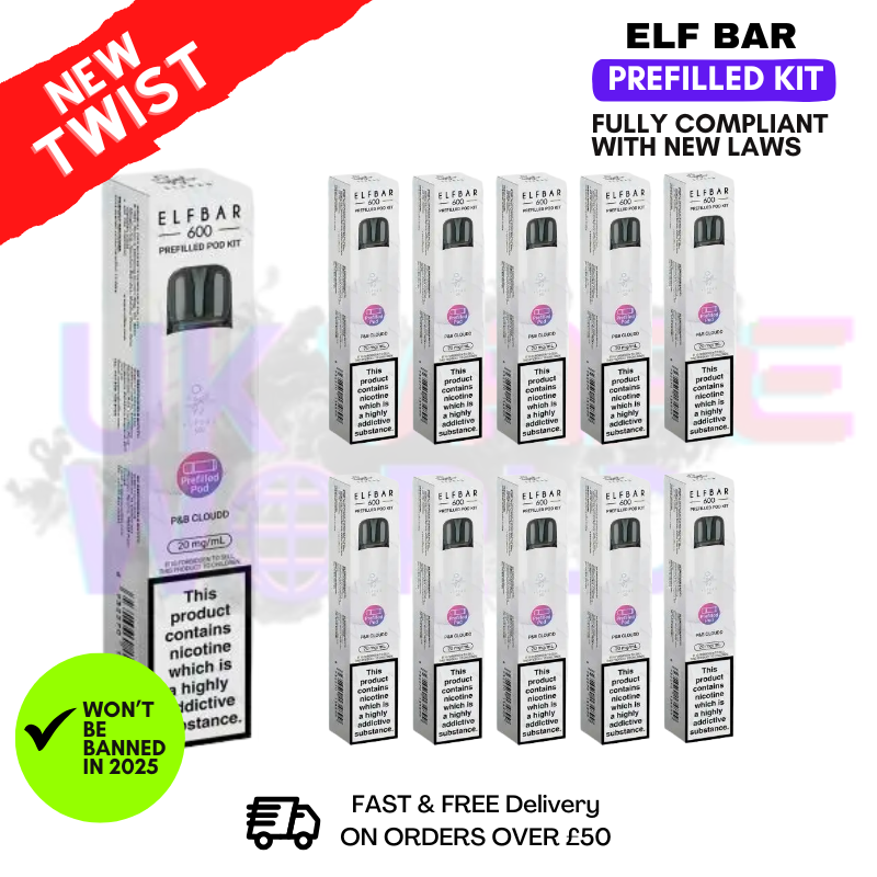Elf Bar P&B Cloud Flavour Box of 10 Elf Bar P&B Cloud Flavour Box of 10