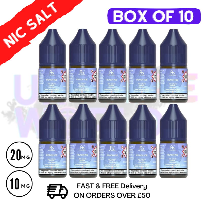 Peach Ice RandM Tornado 7000 Nic Salt BOX OF 10 Peach Ice RandM Tornado 7000 Nic Salt BOX OF 10