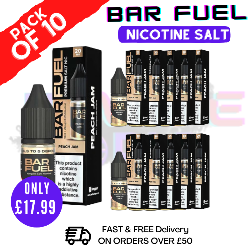 Shop Peach Jam Bar Fuel Nic Salt BOX OF 10 - UK Vape World