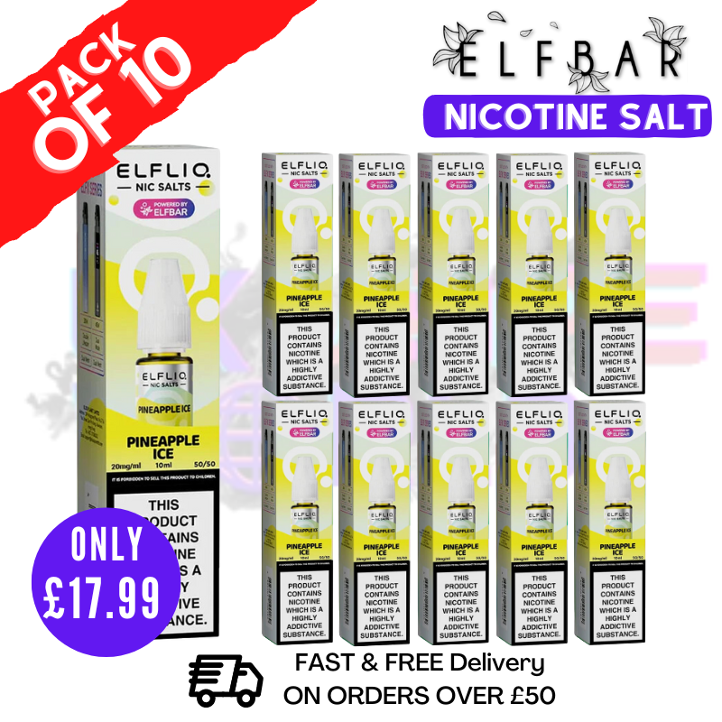 Pineapple Ice ElfLiq Nic Salt BOX OF 10 - ONLY 17.99