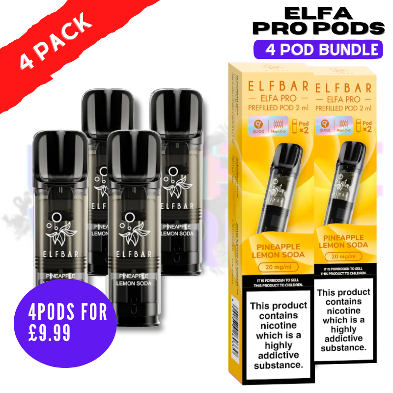 Pineapple Lemon Soda ELFA Pro Pods - Pack Of 4 PODS