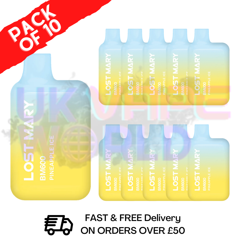 Pineapple ICE Lost Mary 600 Puff Box OF 10 Disposable Bulk Cheap Pineapple ICE Lost Mary 600 Puff Box OF 10 Disposable Bulk Cheap
