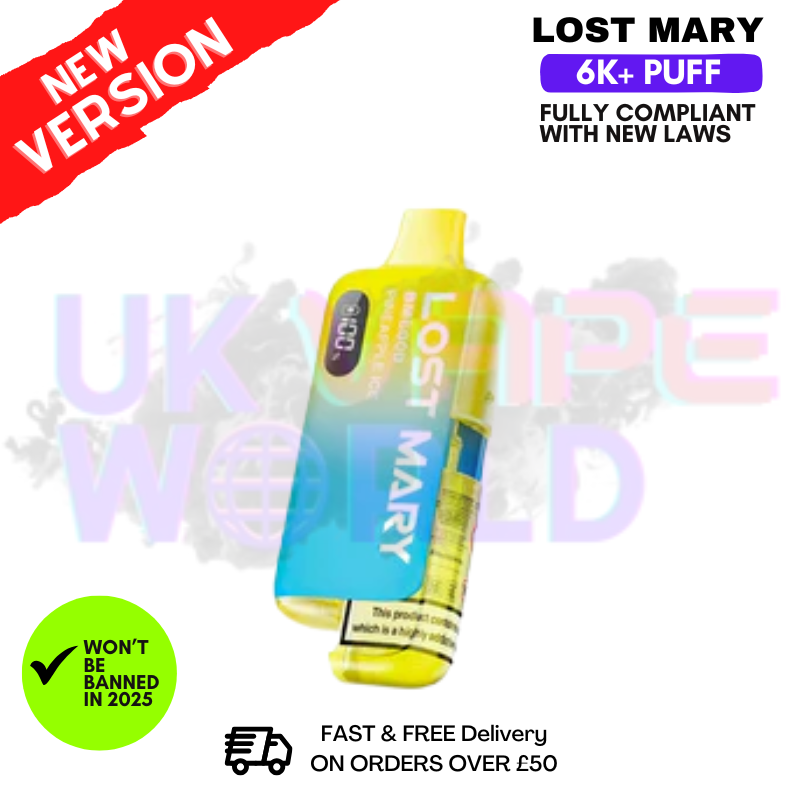 Pineapple ICE Lost Mary 6K Puff Pod Kit - Only 8.99 Pineapple ICE Lost Mary 6K Puff Pod Kit - Only 8.99
