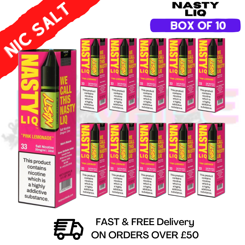 Pink Lemonade NastyLiq Nic Salt Box Of 10 - 16.99