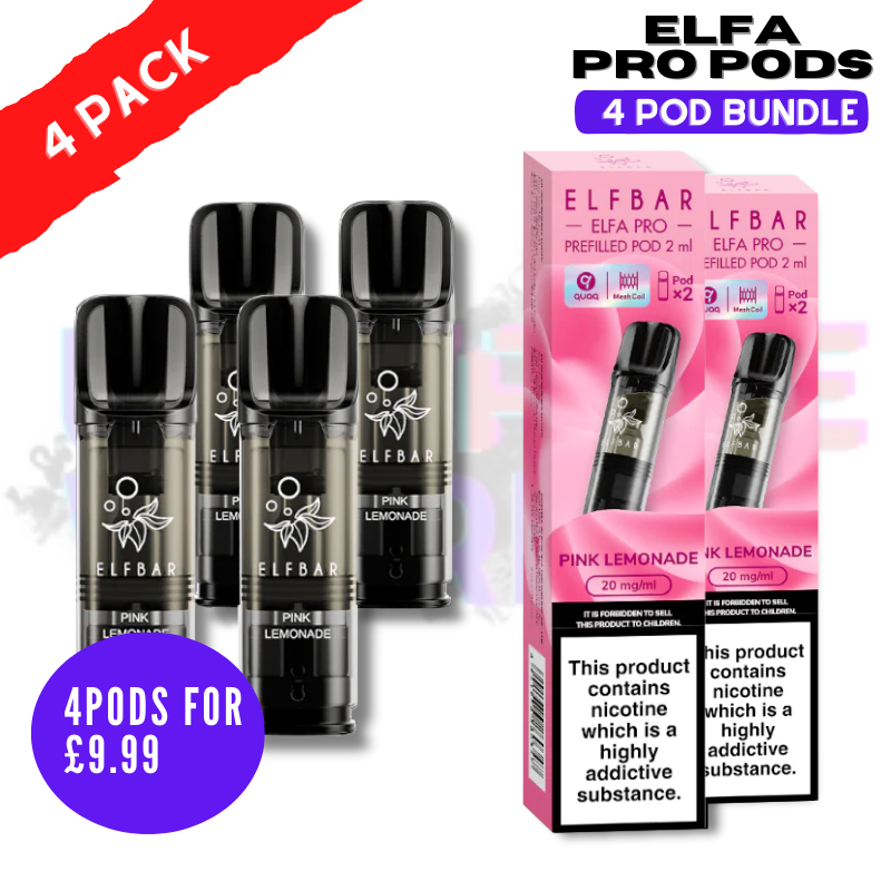 Shop Pink Lemonade ELFA Pro Pods - Pack Of 4 PODS - UK Vape World
