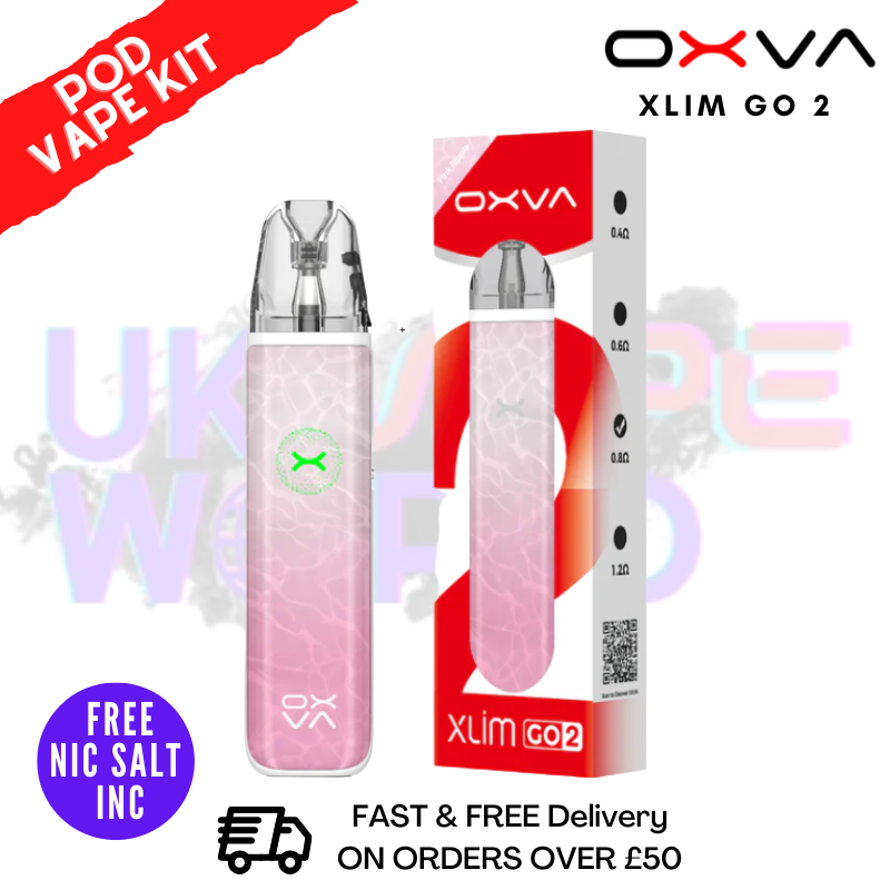 Oxva Xlim GO 2 Pink Ripple Pod Vape Kit - Only 10.99 Oxva Xlim GO 2 Pink Ripple Pod Vape Kit - Only 10.99