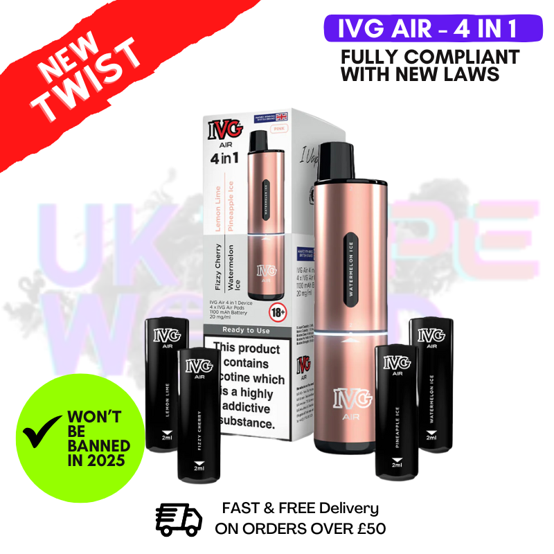 IVG Air 4 in 1 Pink Edition Prefilled Pod Kit - 8 IVG Air 4 in 1 Pink Edition Prefilled Pod Kit - 8
