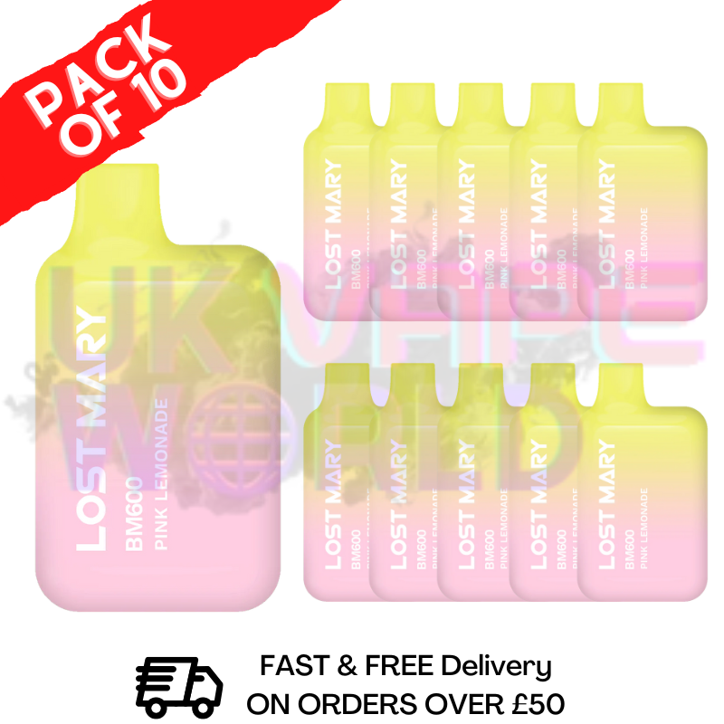 Pink Lemonade Lost Mary 600 Puff Box OF 10 Disposable Bulk Cheap Pink Lemonade Lost Mary 600 Puff Box OF 10 Disposable Bulk Cheap