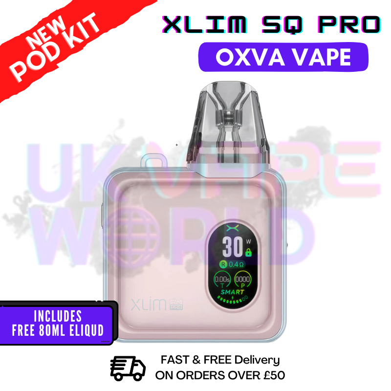 Pastel Pink Oxva Xlim SQ Pro Vape Kit | 19.99 + Free Liq