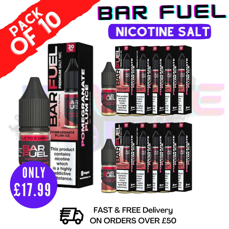 Shop Pomegranate Plum ICE Bar Fuel Nic Salt BOX OF 10 - UK Vape World