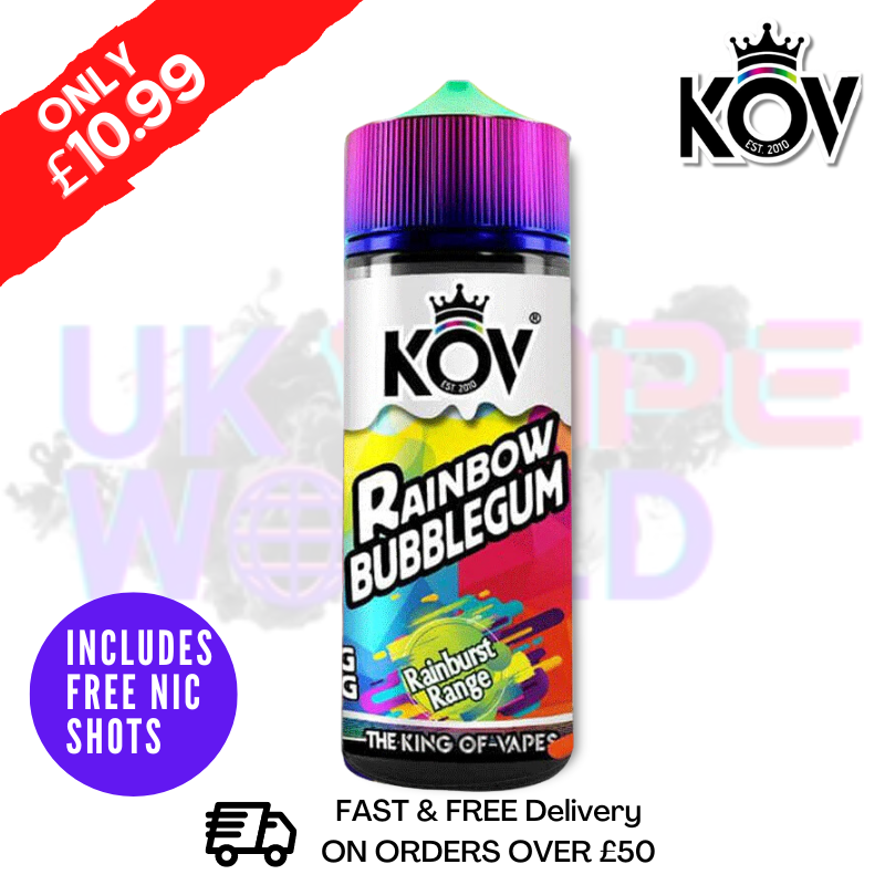 bubblegum vape juice uk Rainbow Bubblegum Range KOV 100ML Eliquid Shortfill E Juice