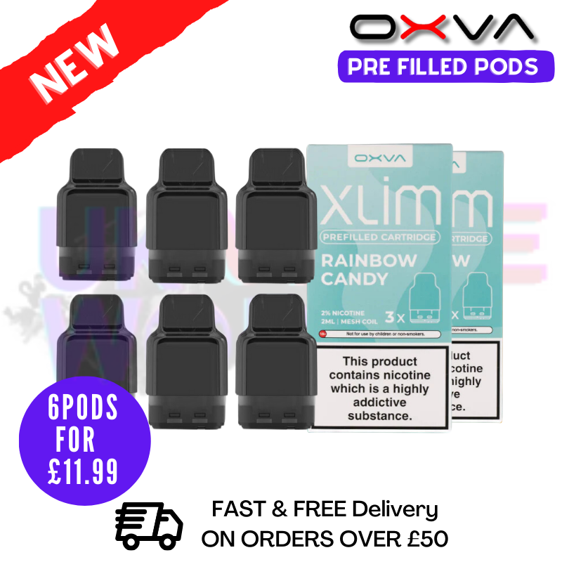Rainbow Candy Oxva Xlim Flavoured Pre-filled Pod Cartridges - £1.69