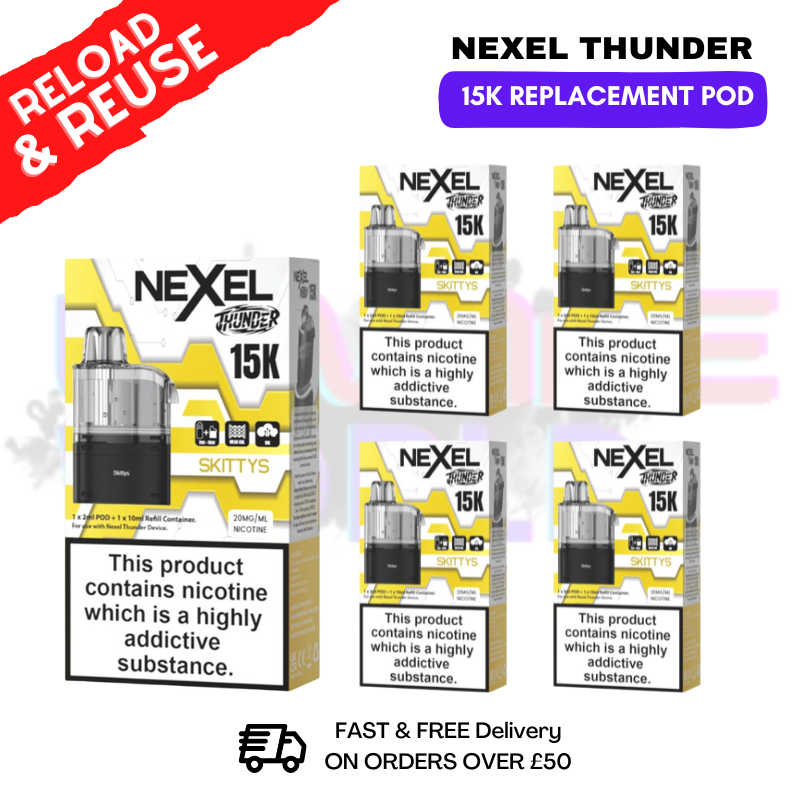 Rainbow Nexel 15K REPLACEMENT PODS BOX OF 5 - UKVAPEWORLD