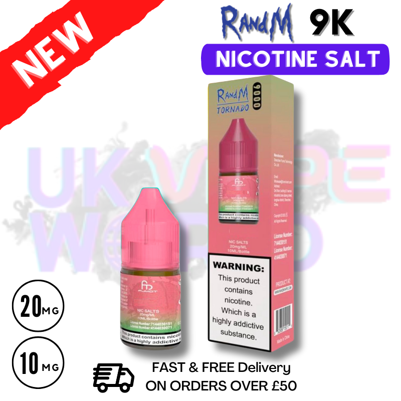 Shop Rainbow RandM Tornado 9000 Nic Salt 10ml eLiquid - UK Vape World