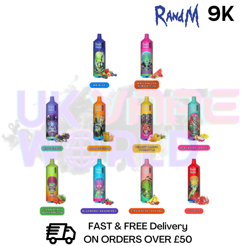 RandM Tornado 9000 Puff 9K Bar R and M Vape Pen Kit - UK Vape World