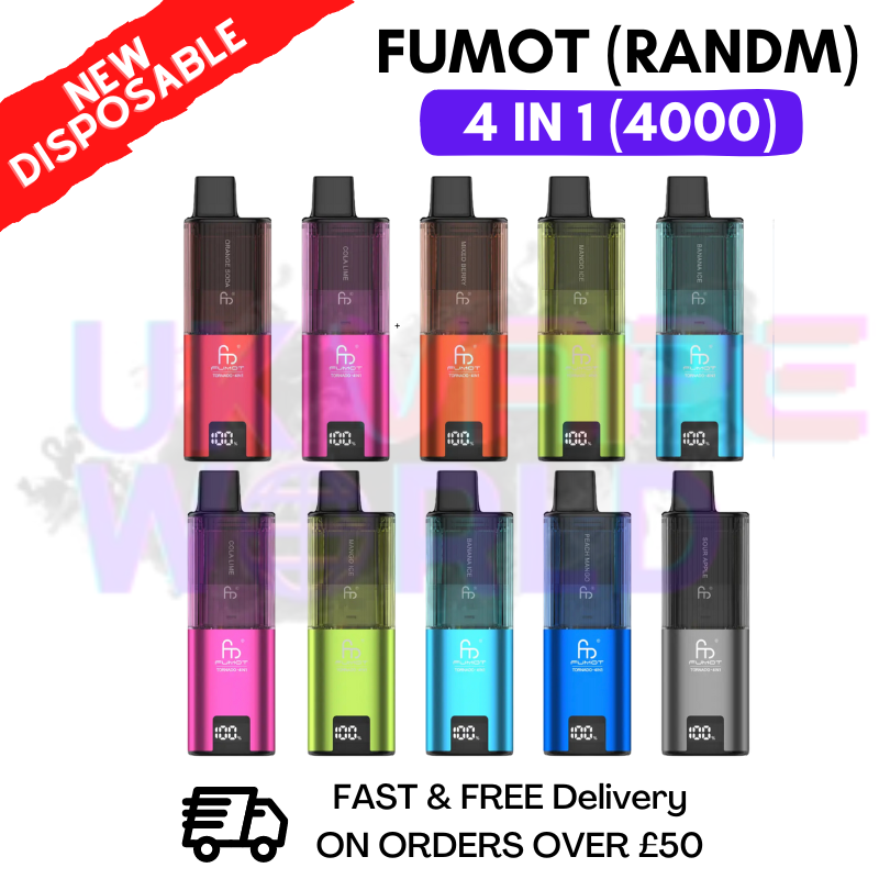 Fumot RandM Tornado 4 in 1 4000 Puff Prefille Vape Kit Fumot RandM Tornado 4 in 1 4000 Puff Prefille Vape Kit