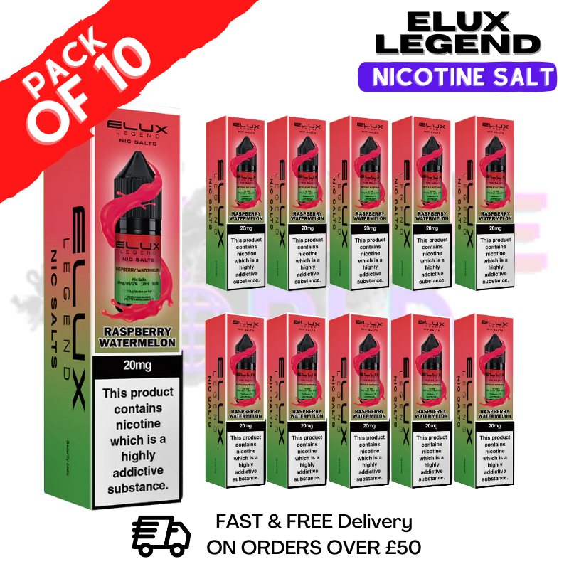 Raspberry Watermelon Elux Legend Nic Salt BOX OF 10