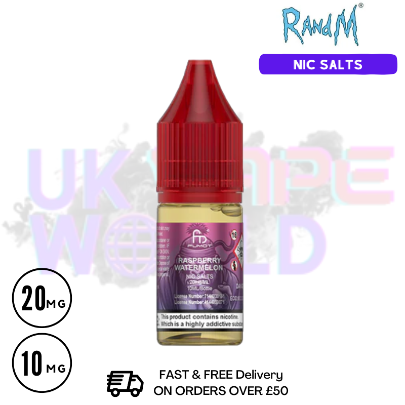 Raspberry Watermelon RandM Tornado 7000 Nic Salt 10ML eLiquid