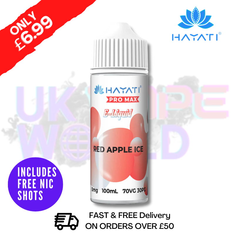 Red Apple ICE Hayati Pro Max Shortfill Juice 100ML Eliquid Red Apple ICE Hayati Pro Max Shortfill Juice 100ML Eliquid