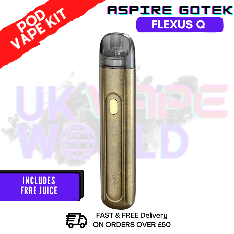 Retro Brass Flexus Q Pod Kit + Free 2x Salt Retro Brass Flexus Q Pod Kit + Free 2x Salt