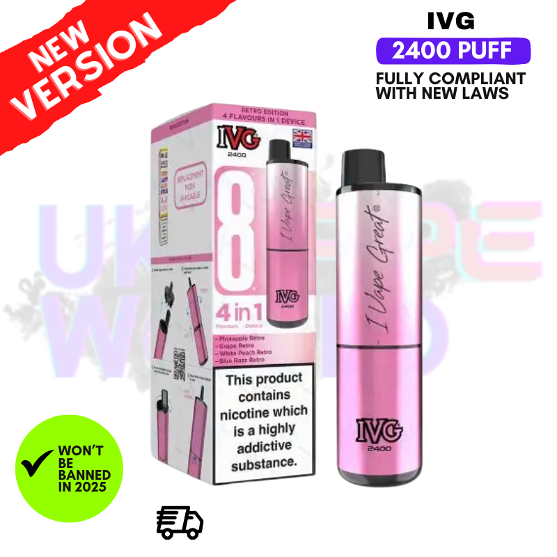 Retro Edition IVG 2400 Prefilled Pod Kit Retro Edition IVG 2400 Prefilled Pod Kit