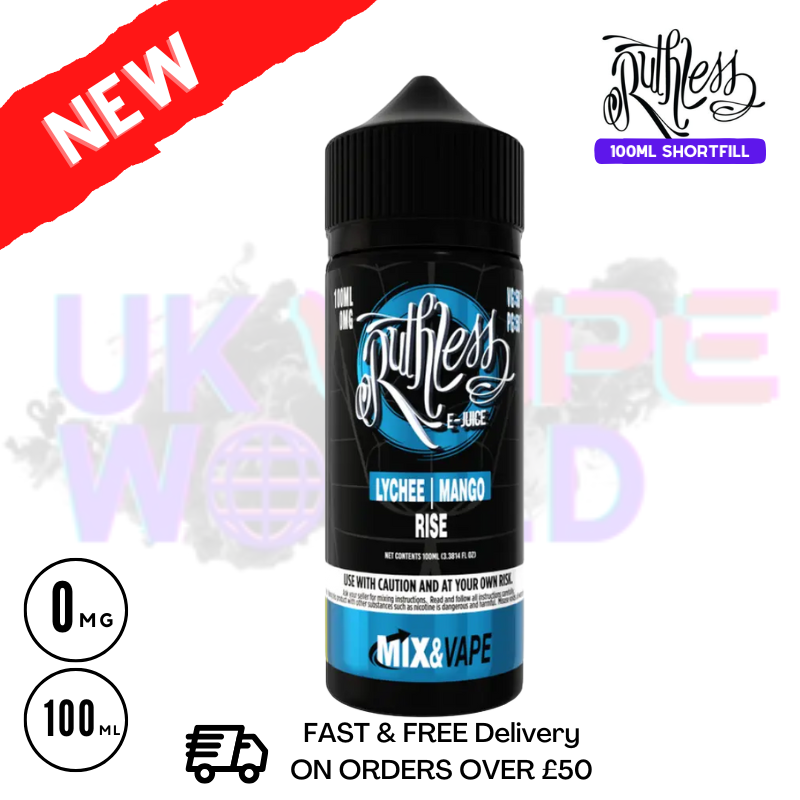 ruthless vape juice Rise Ruthless 100ml shortfill e liquid