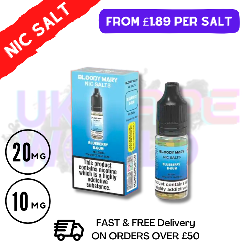 12k vape preis Blueberry Bubblegum Bloody Mary 10ML Nic Salt
