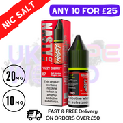 Shop Fizzy Cherry NastyLiq 10ML Nic Salt eLiquid - UK Vape World