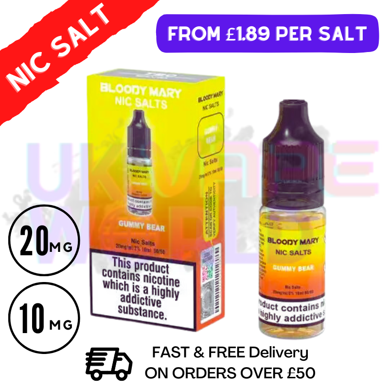 Gummy Bear Bloody Mary 10ML Nic Salt - 1.89 Gummy Bear Bloody Mary 10ML Nic Salt - 1.89