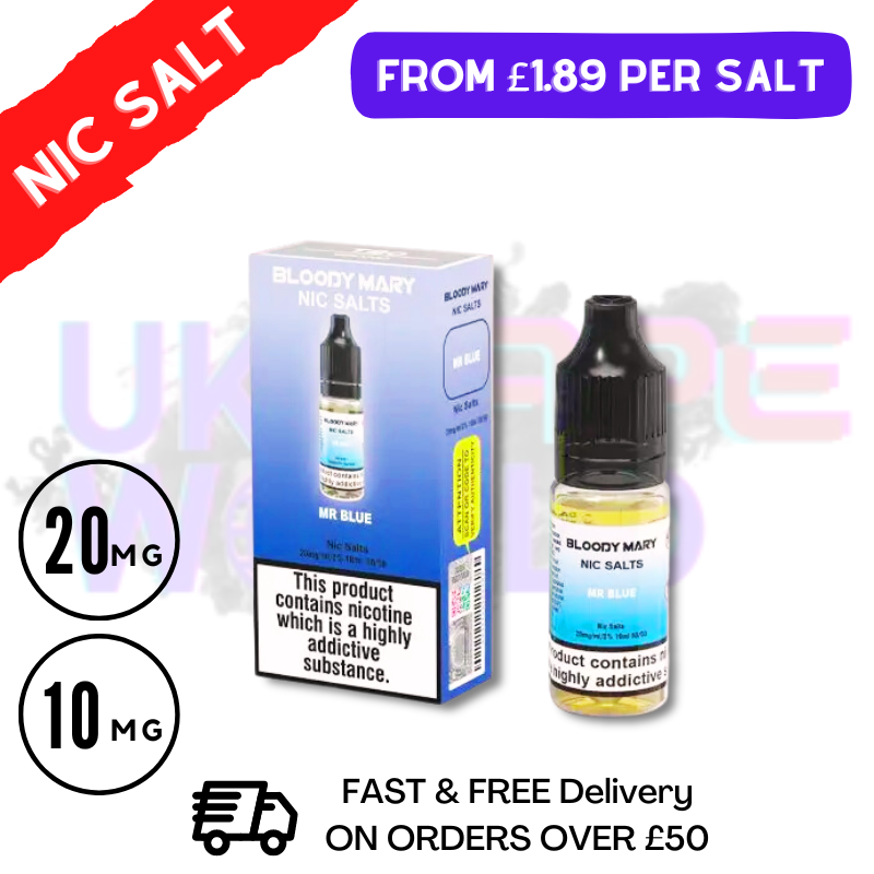 Mr blue Bloody Mary 10ML Nic Salt - 1.89 Per Bottle Mr blue Bloody Mary 10ML Nic Salt - 1.89 Per Bottle