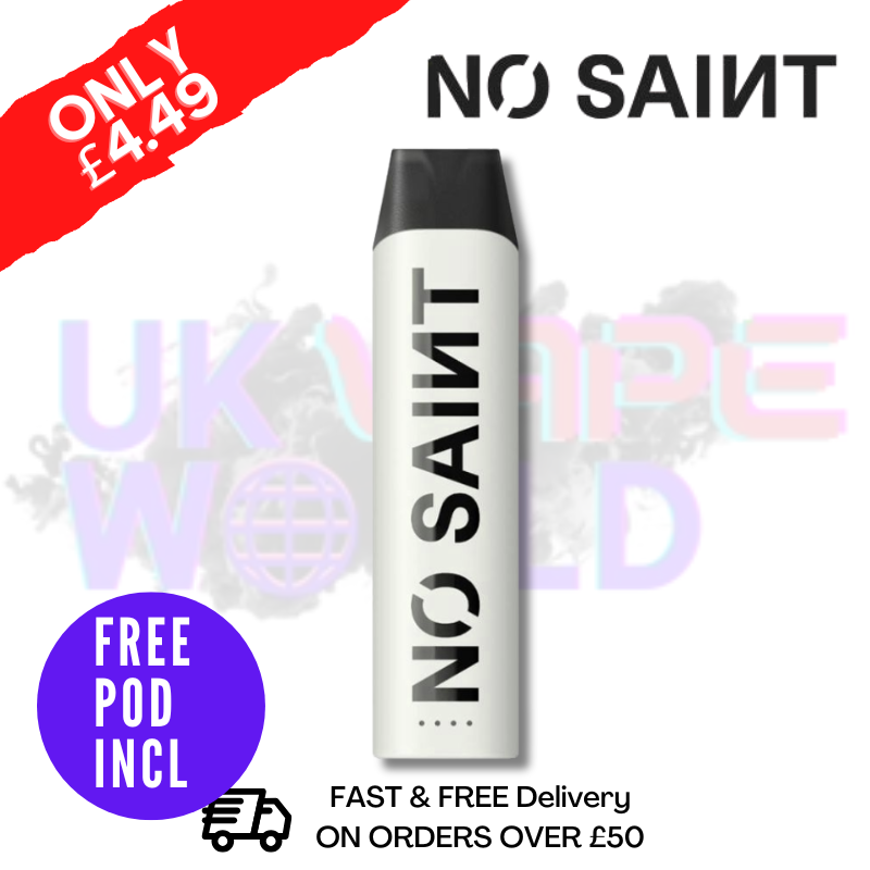 No Saint Vape Kit + Free Pod - 4.49 No Saint Vape Kit + Free Pod - 4.49