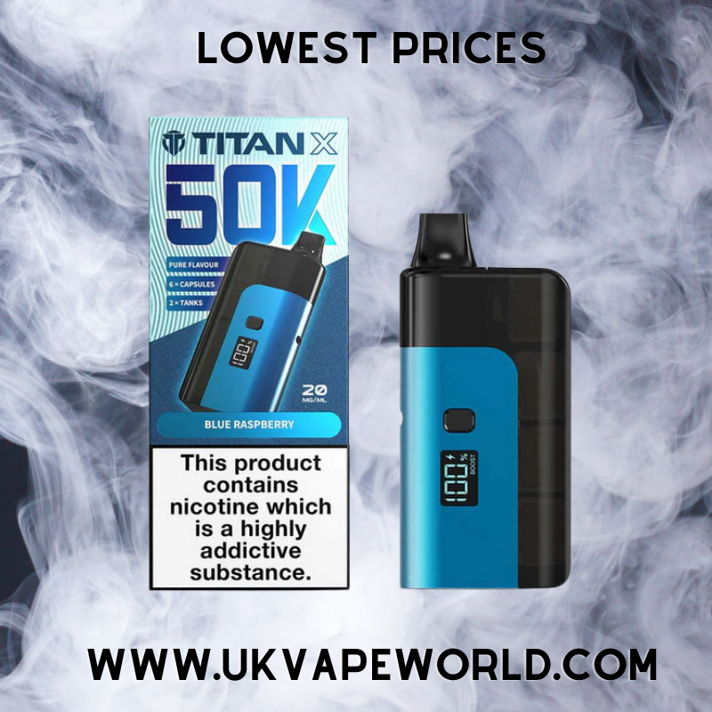 Blue Raspberry Titan 50K KIT & branding on a smoky background!