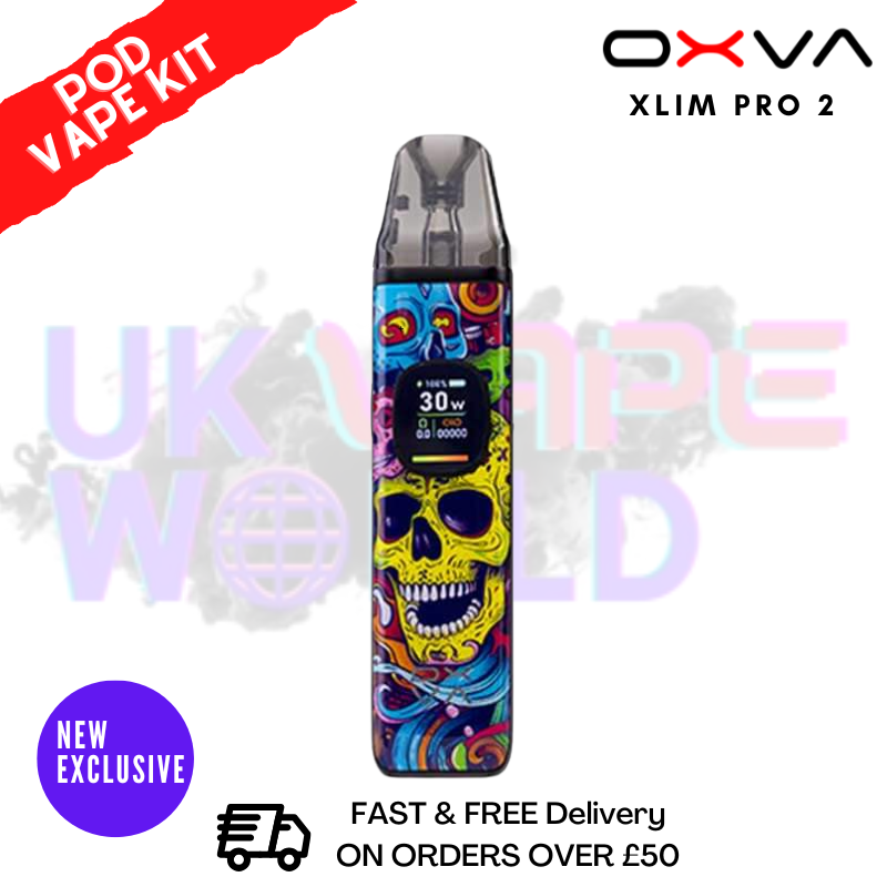 Skull Edition Oxva Xlim Pro 2 Pod Kit + Free Juice - ONLY 19.99 Skull Edition Oxva Xlim Pro 2 Pod Kit + Free Juice - ONLY 19.99