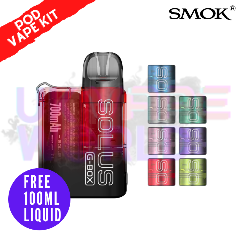 Smok Solus G BOX Pod Vape Kit + Free 100ML Liquid Smok Solus G BOX Pod Vape Kit + Free 100ML Liquid