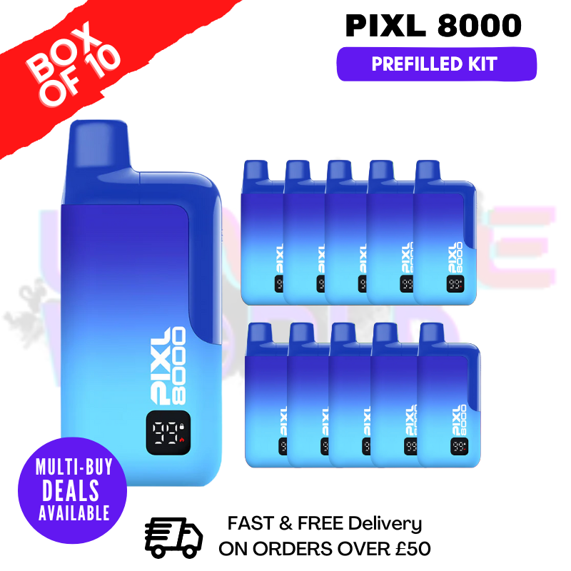 Sour Blue pixl 8000 Kits Box Of 10 - ukvapeworld