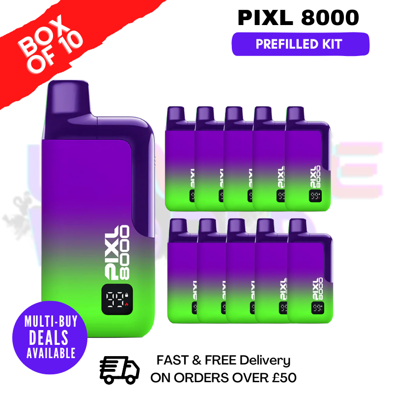 Sour Cherry Apple pixl 8000 Kits Box Of 10 - ukvapeworld