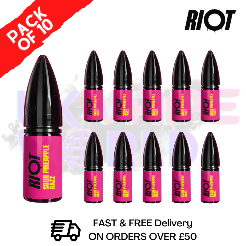 shop Sour Pineapple Razz Riot X Nic Salt Box Of 10 - ukvapeworld