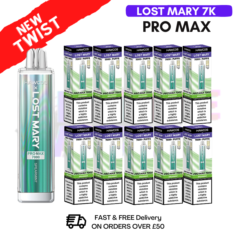 SpearMint Lost Mary Pro Max 7K Box Of 10 SpearMint Lost Mary Pro Max 7K Box Of 10