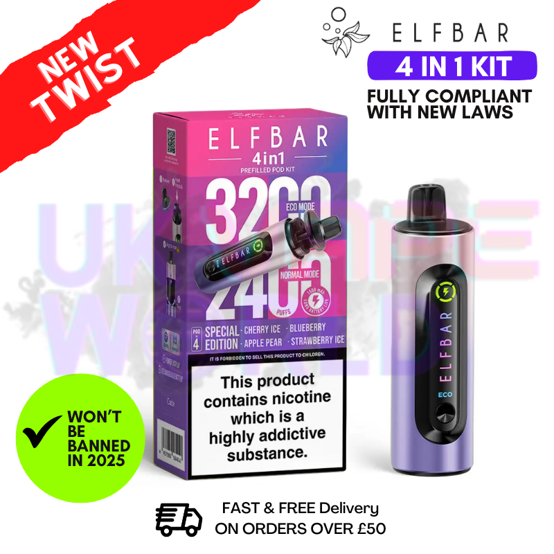 Special Edition Elf Bar 3200 4 iN 1 Prefilled Pod Kit Special Edition Elf Bar 3200 4 iN 1 Prefilled Pod Kit