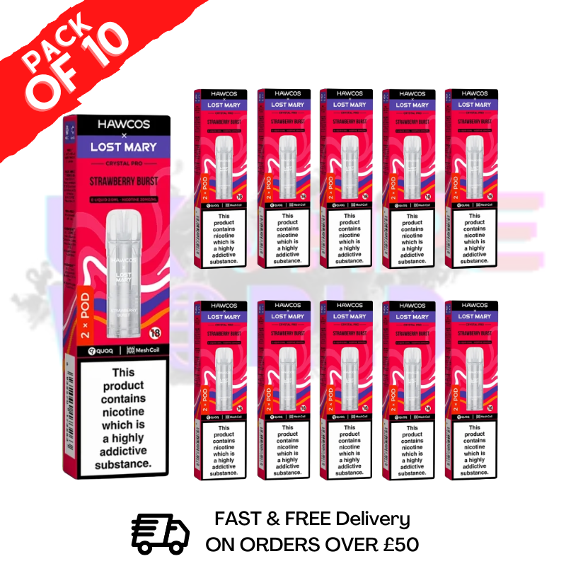 shop Strawberry Burst Lost Mary Crystal Replacement Pods Box of 10 - ukvapeworld