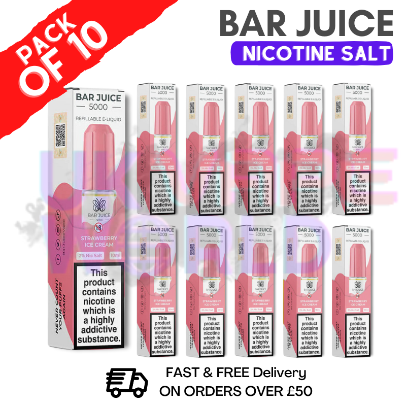Shop Strawberry Ice Cream Bar Juice 5000 Nic Salt | Box of 10 | ONLY £15.99 - UK Vape World